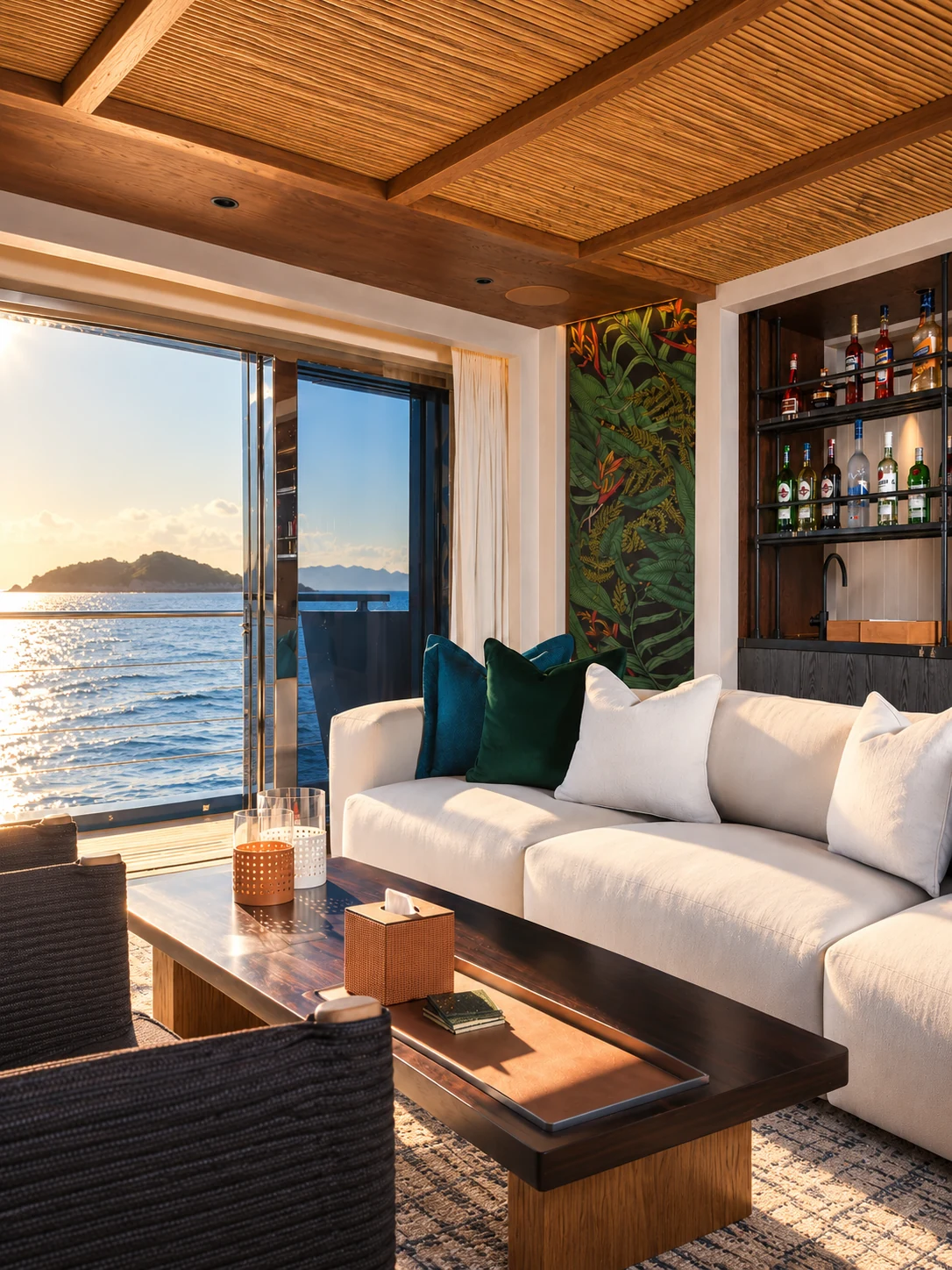 Owner's lounge with bar